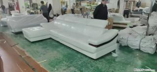 【大厂仿真皮沙发】实木框架，高回弹海绵45密度。全新包装，质量非常好，3.6米右贵妃 - 陇南28生活网 ln.28life.com